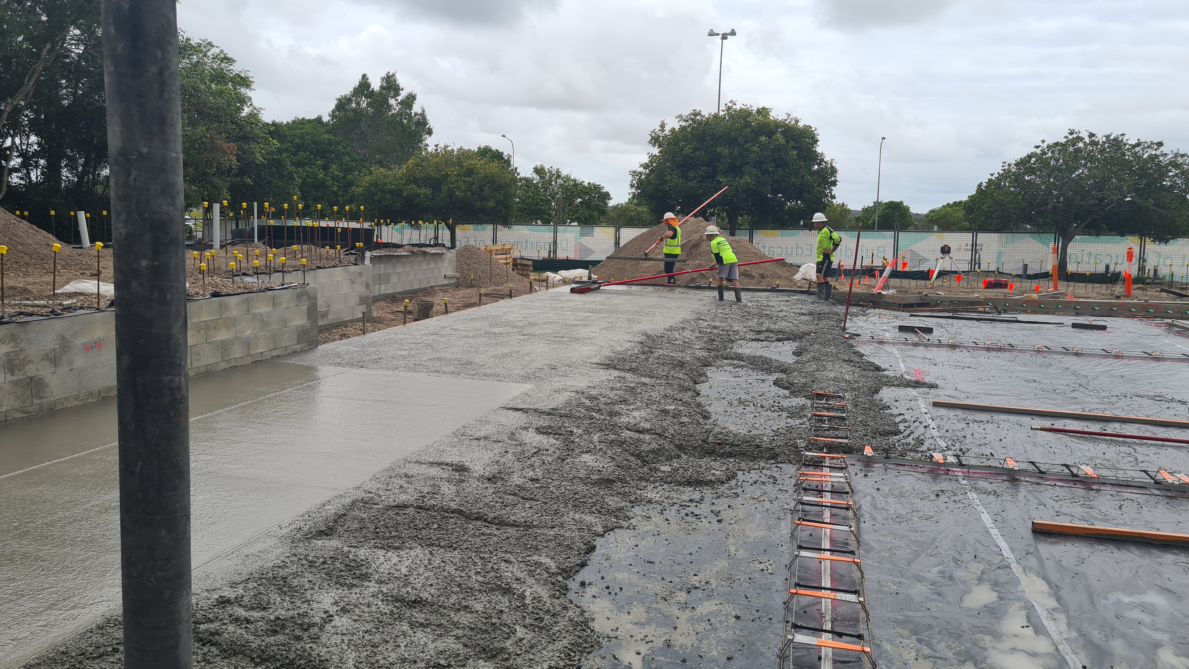 Chancellor State College — concrete placement
