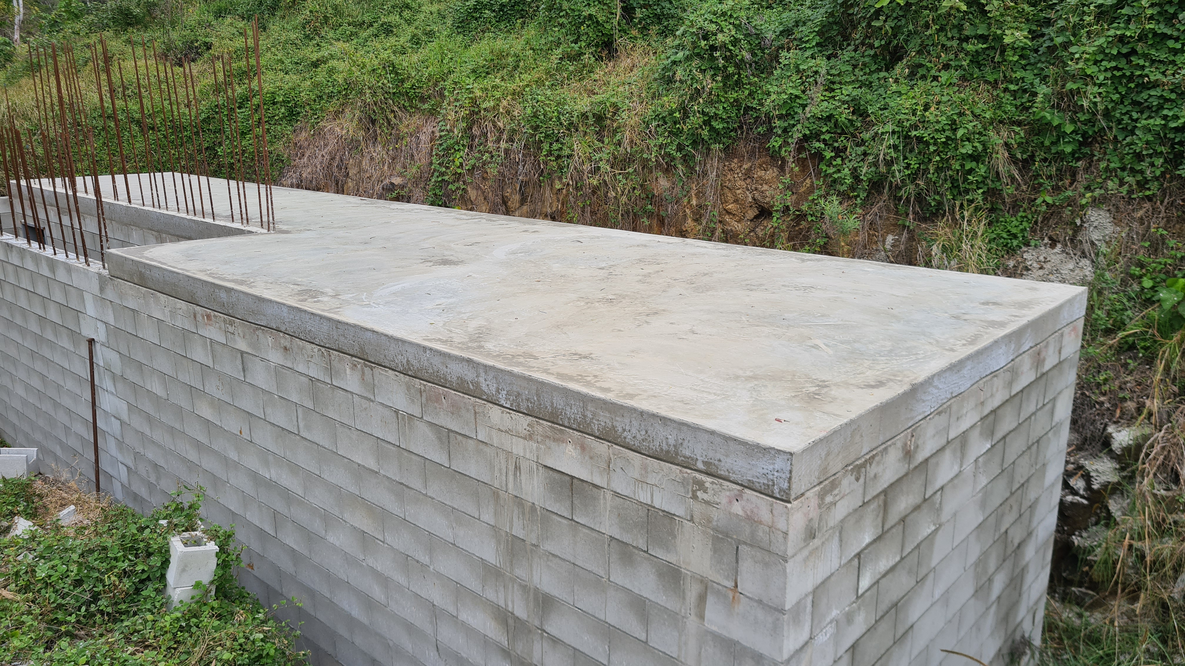 Root cellar — completed concrete cap