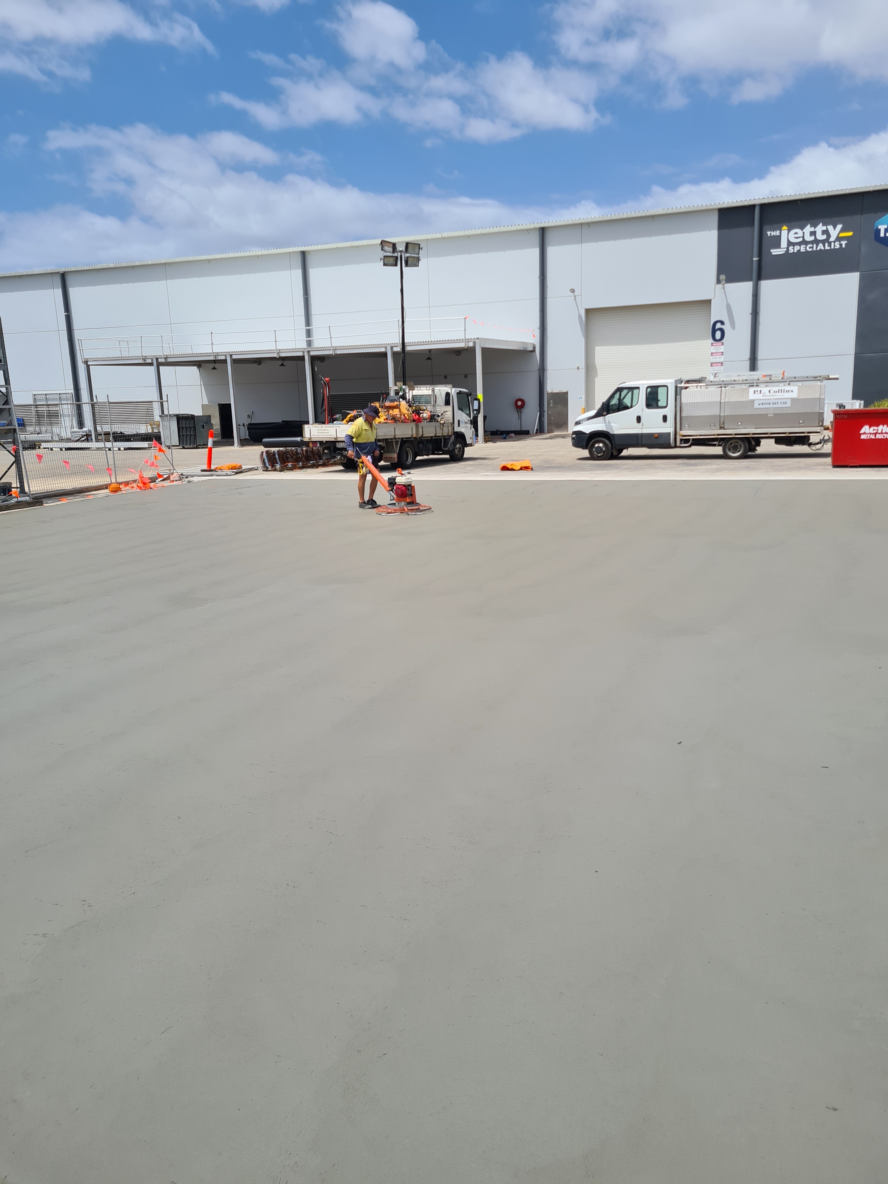Jetty Specialist — slab finishing in progress