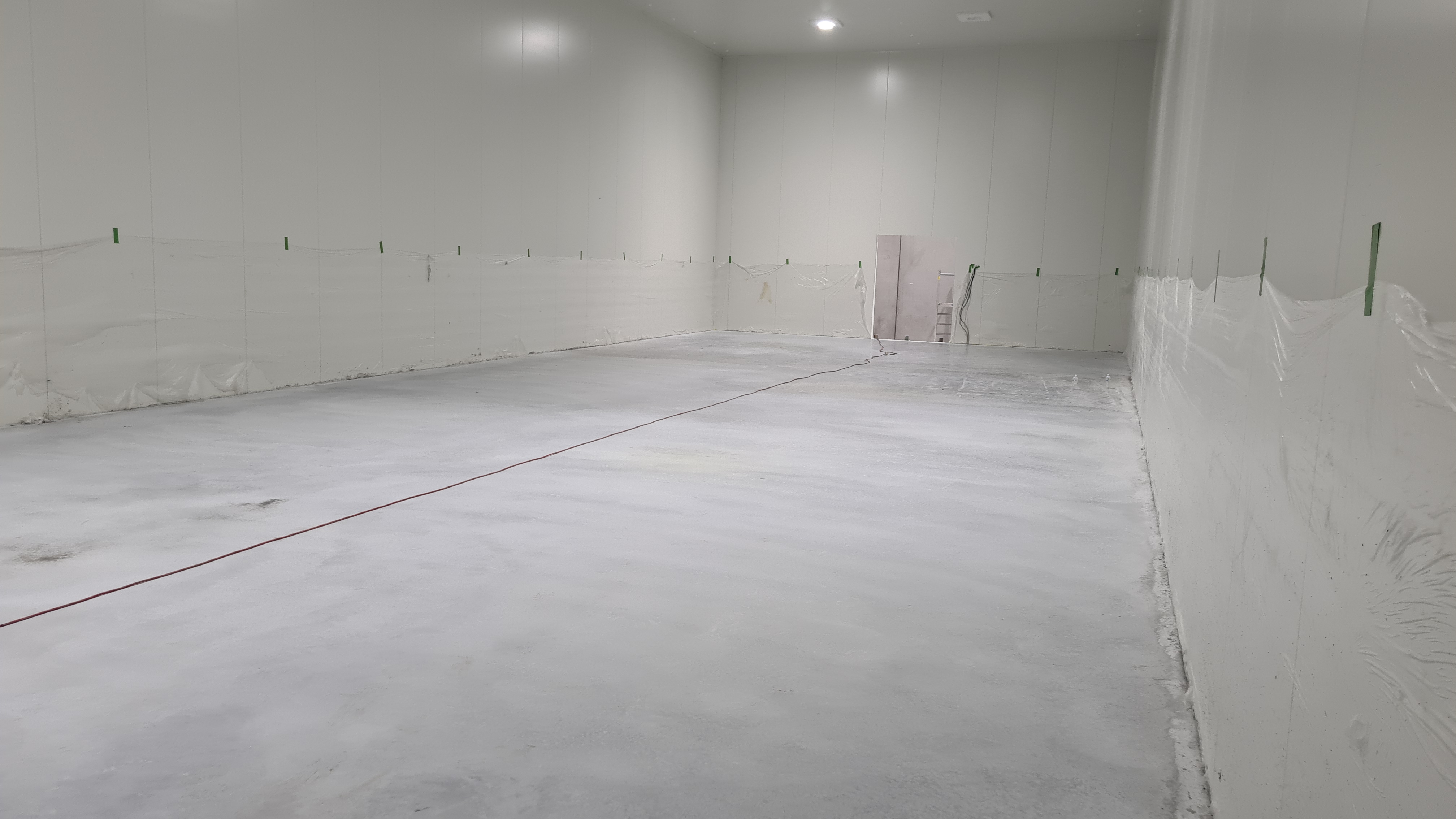 Sushi Train freezer slab — completed floor
