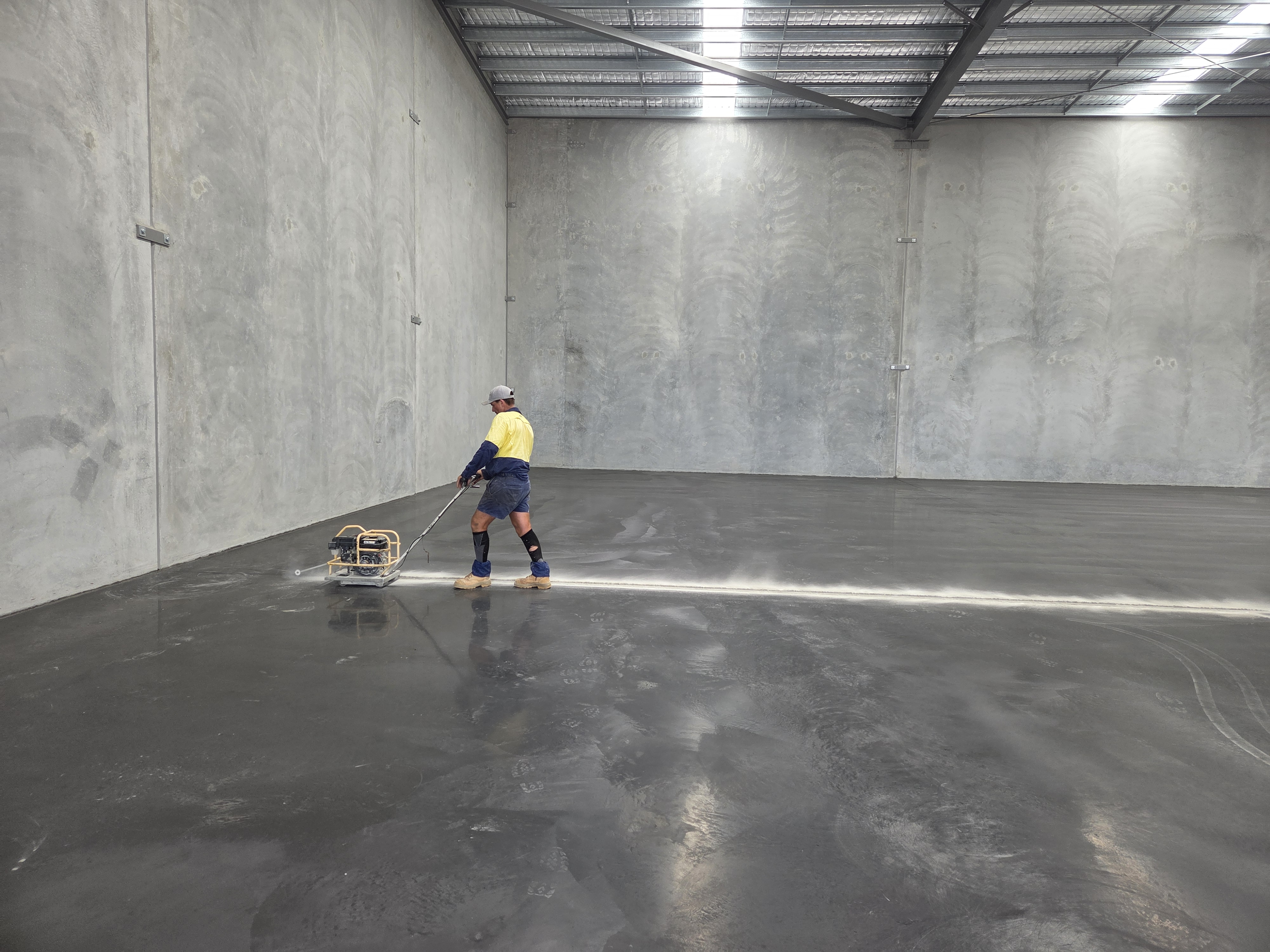Industrial slab — finishing in progress