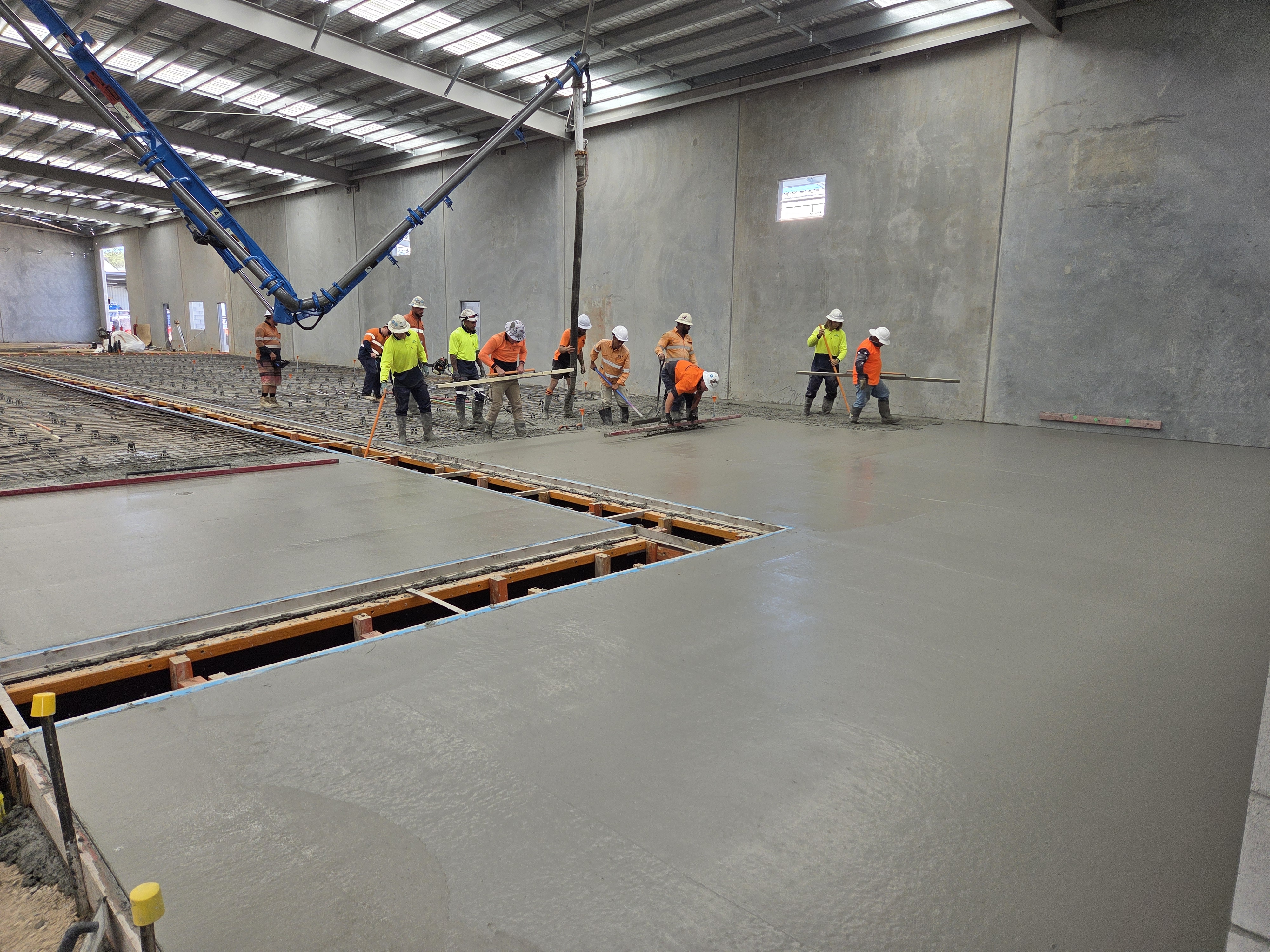 Century Batteries — internal warehouse pour