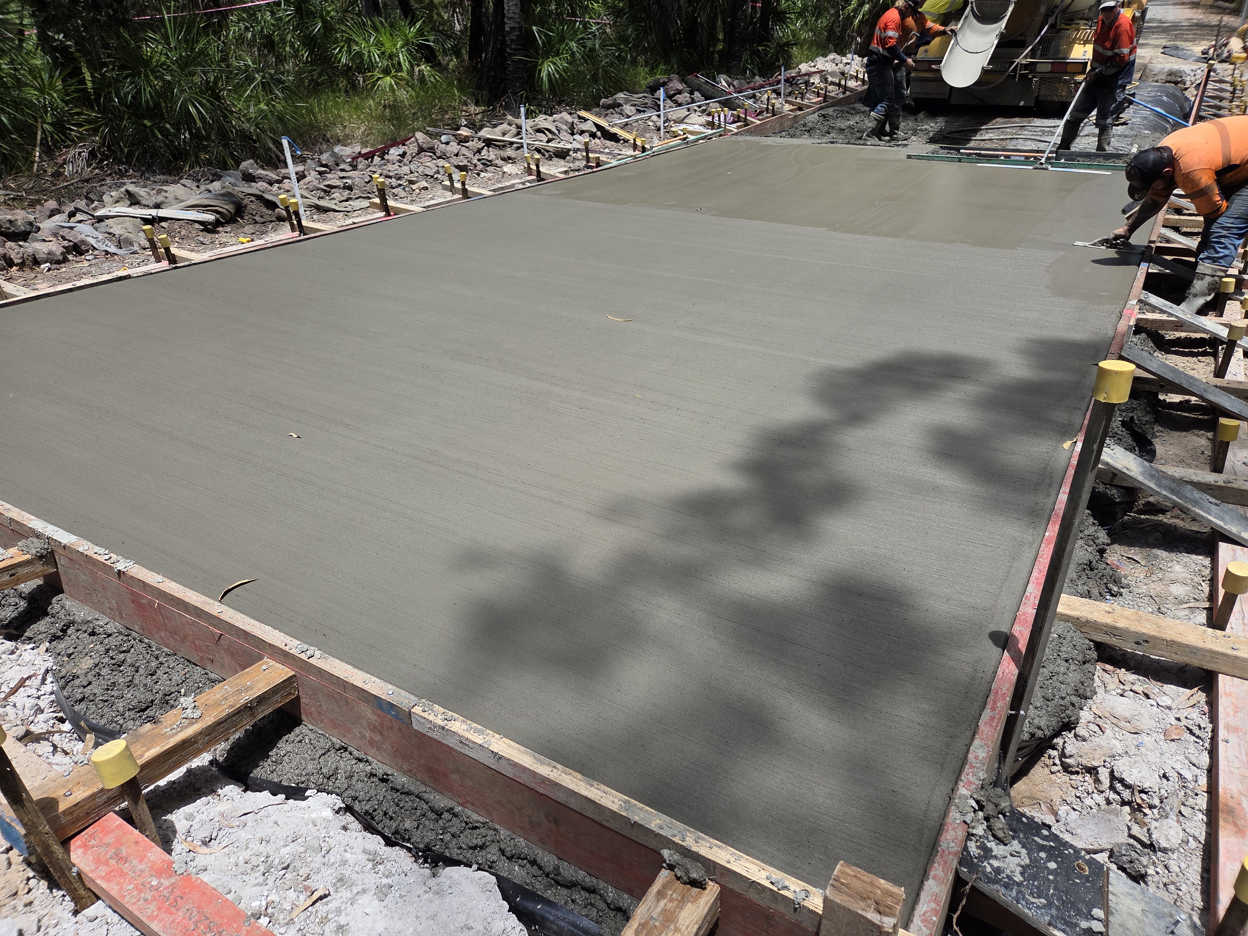 Defence causeway — finished slab surface