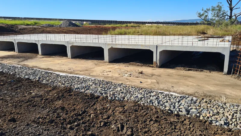 Culvert apron — completed culvert structure