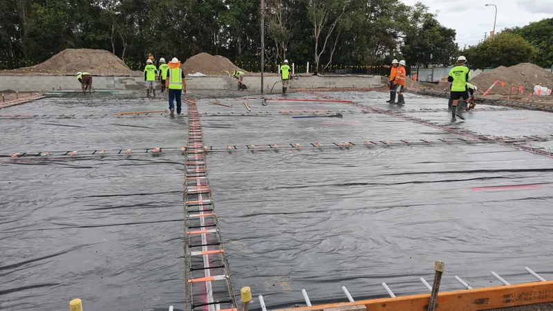 Chancellor State College — mesh-free slab pour