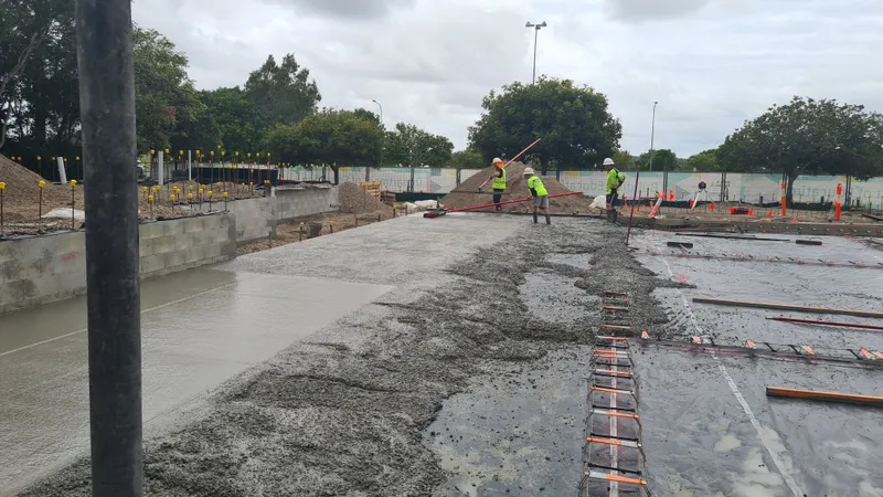 Chancellor State College — concrete placement