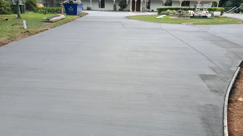 Black oxide driveway — completed surface