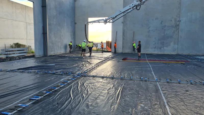 Industrial slab — concrete pour with tilt panels