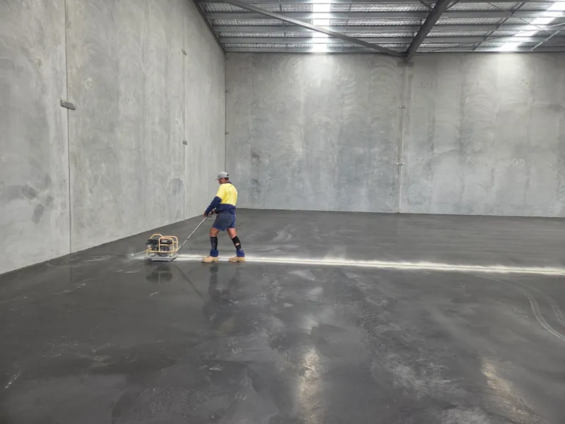 Industrial slab — finishing in progress