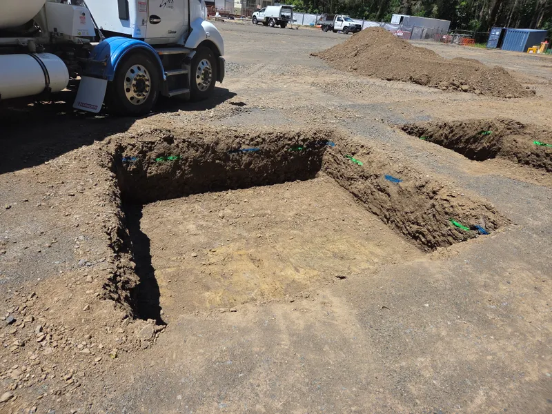 LifePointe Church — excavated footings ready for SteelX pour