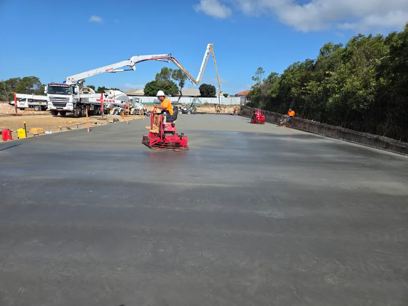 Storage facility — ride-on trowelling