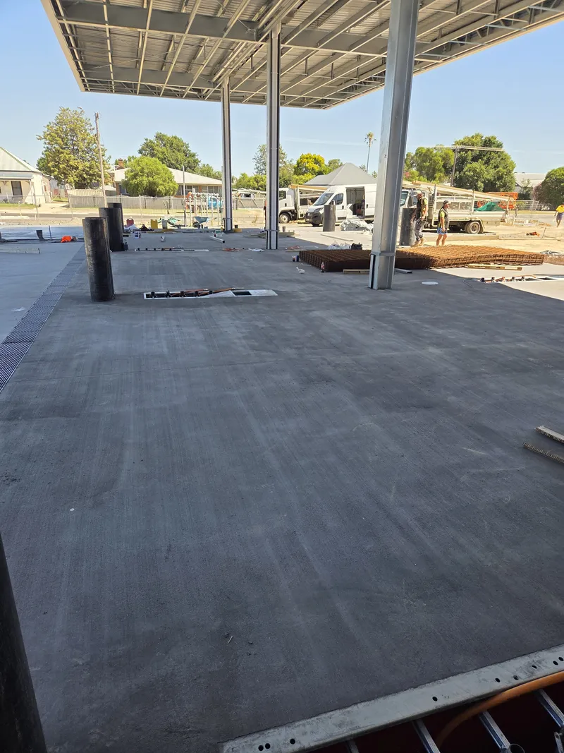 North Coast Petroleum — coloured concrete under canopy